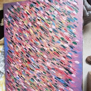 Hand painted abstract art